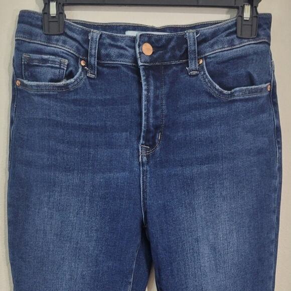 Mica Los Angeles Jeans Womens 28 Dark Blue Flare Boho Hippie Casual Jeans NWOT - Picture 2 of 10